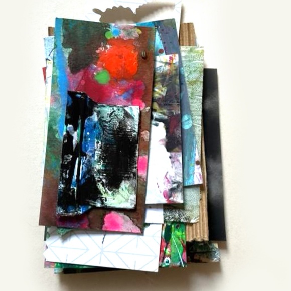 Junk Journal Pack  15+ Hand painted Pieces, Great for scrapbooking, collage - Picture 1 of 13